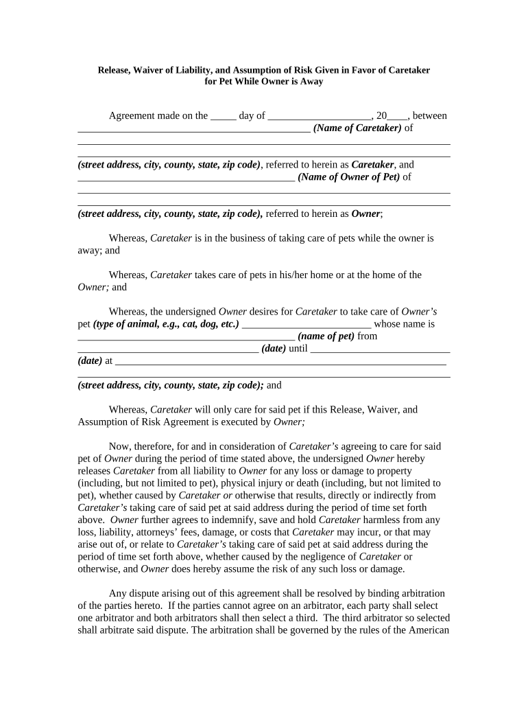 caretaker application form Preview on Page 1.