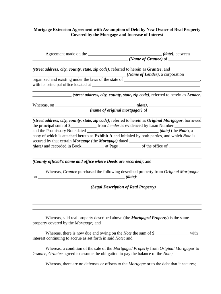 mortgage extension Preview on Page 1