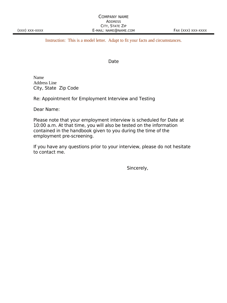 Letter Appointment Doc Template PdfFiller