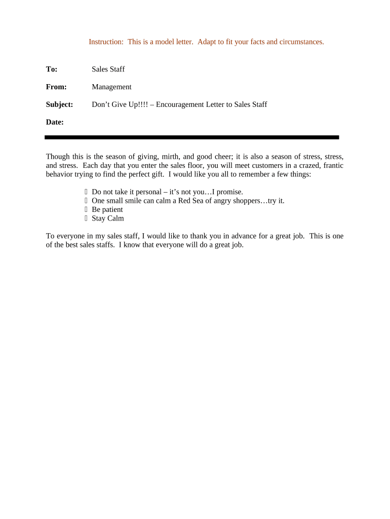 example of sales letter Preview on Page 1