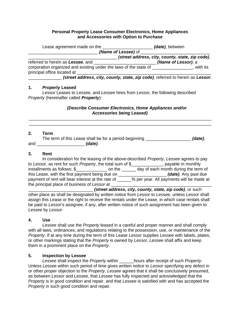 lease rental agreement Preview on Page 1