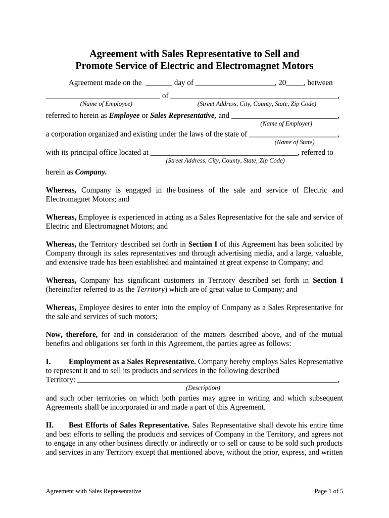 agreement with sales Preview on Page 1.