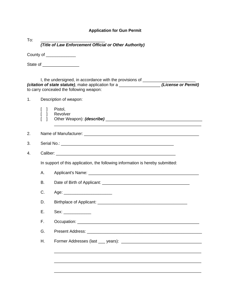 nyc gun permit application form Preview on Page 1