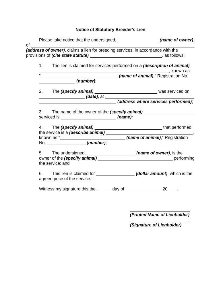 statutory notice letter Preview on Page 1