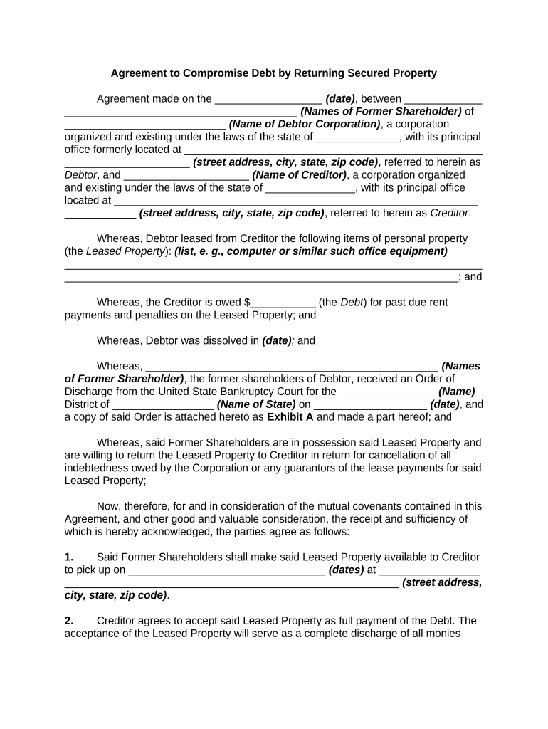 compromise agreement Preview on Page 1