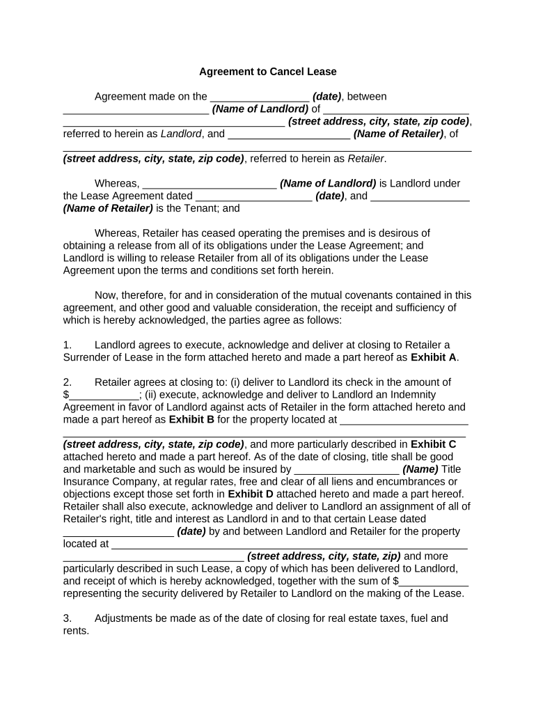 agreement terminate lease template Preview on Page 1.