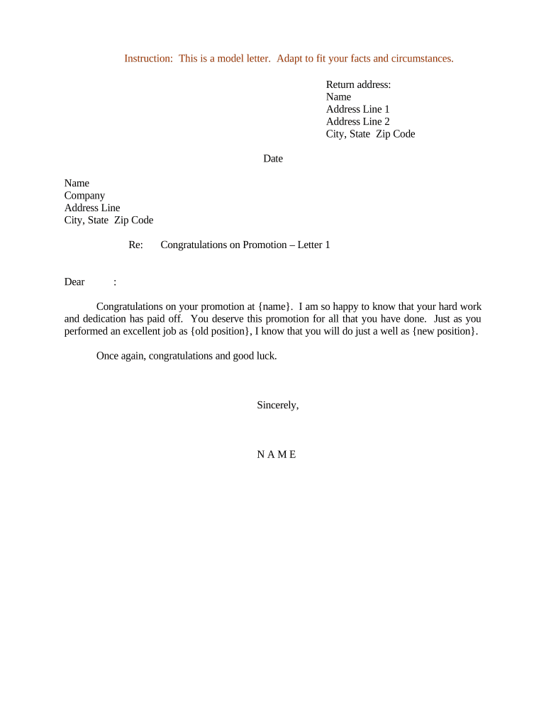 letter of promotion Preview on Page 1