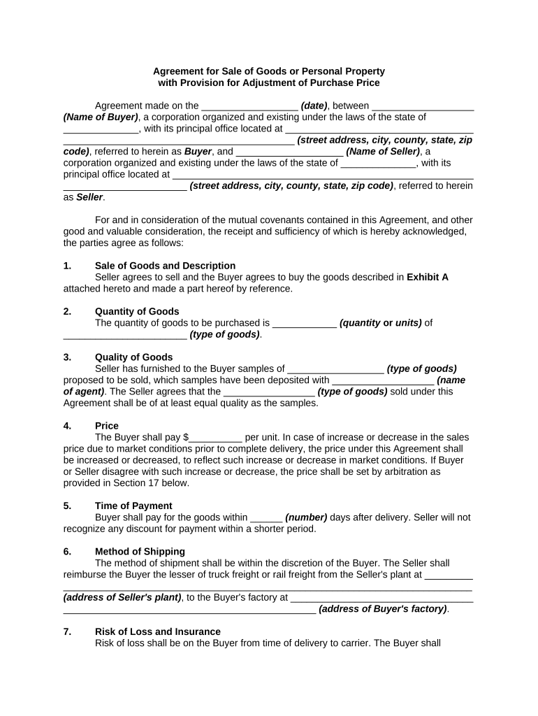 Adjustment Price Doc Template PdfFiller