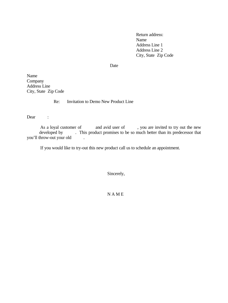 invitation letter format Preview on Page 1