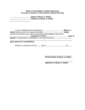 how to fill out cancellation of contract