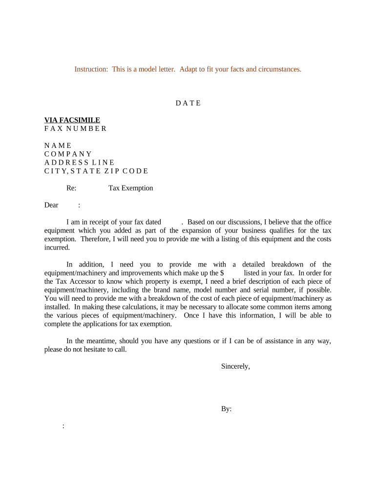 Tax exemption request letter sample: Fill out &amp; sign online | DocHub