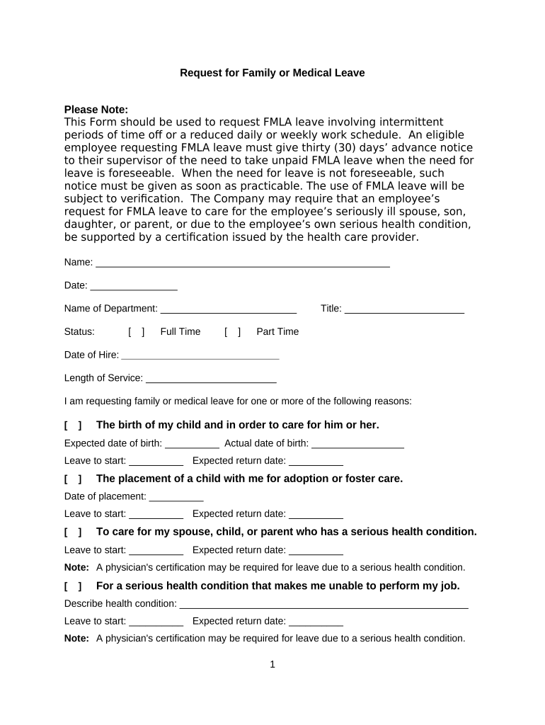 application for medical leave Preview on Page 1