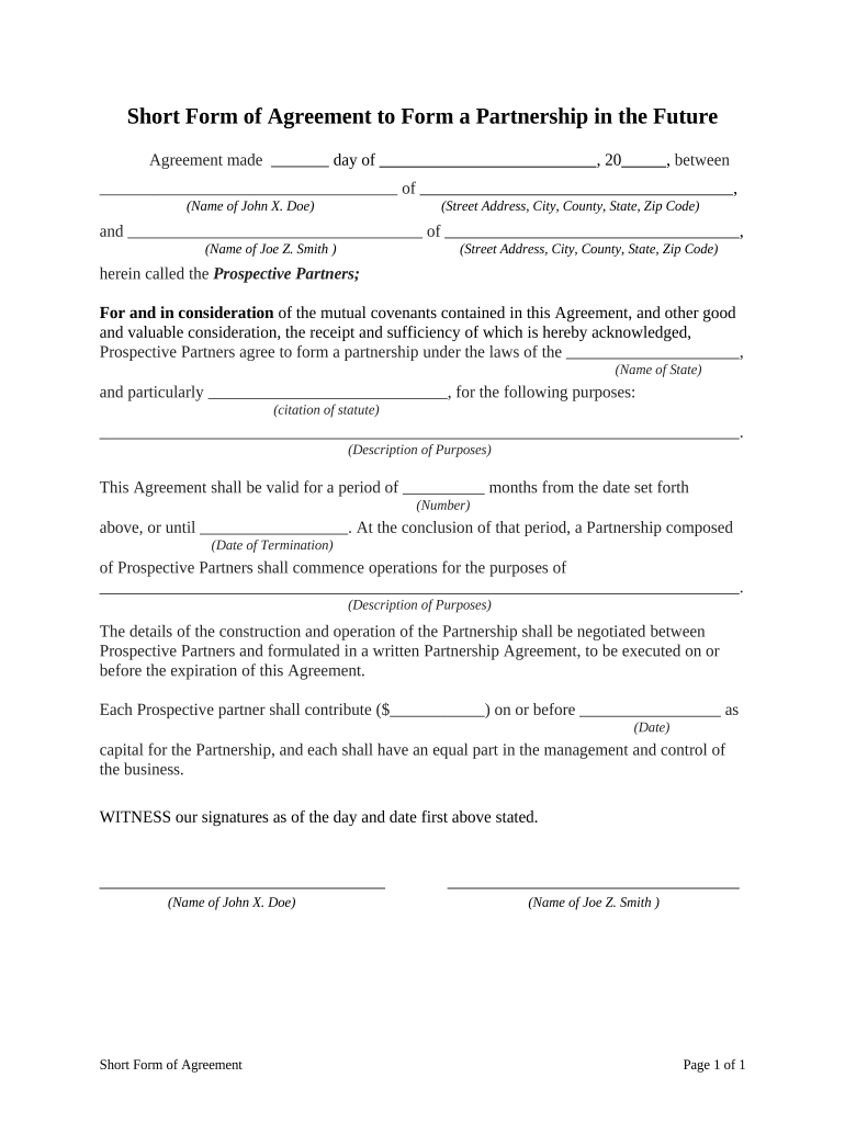 operation short form Preview on Page 1