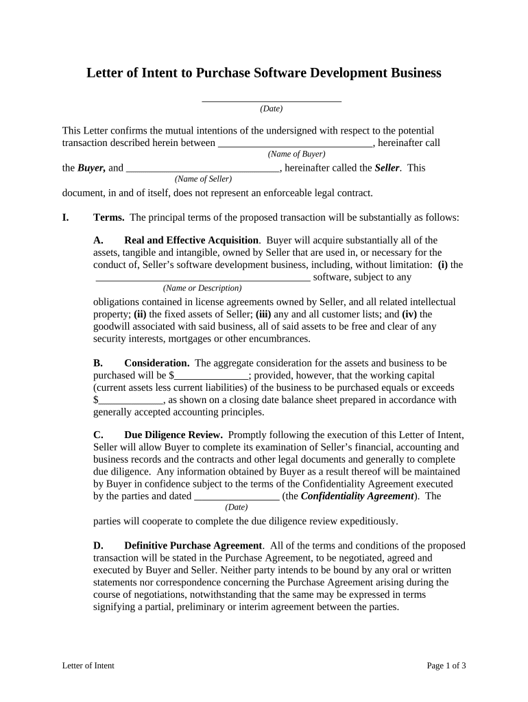 letter purchase business intent Preview on Page 1