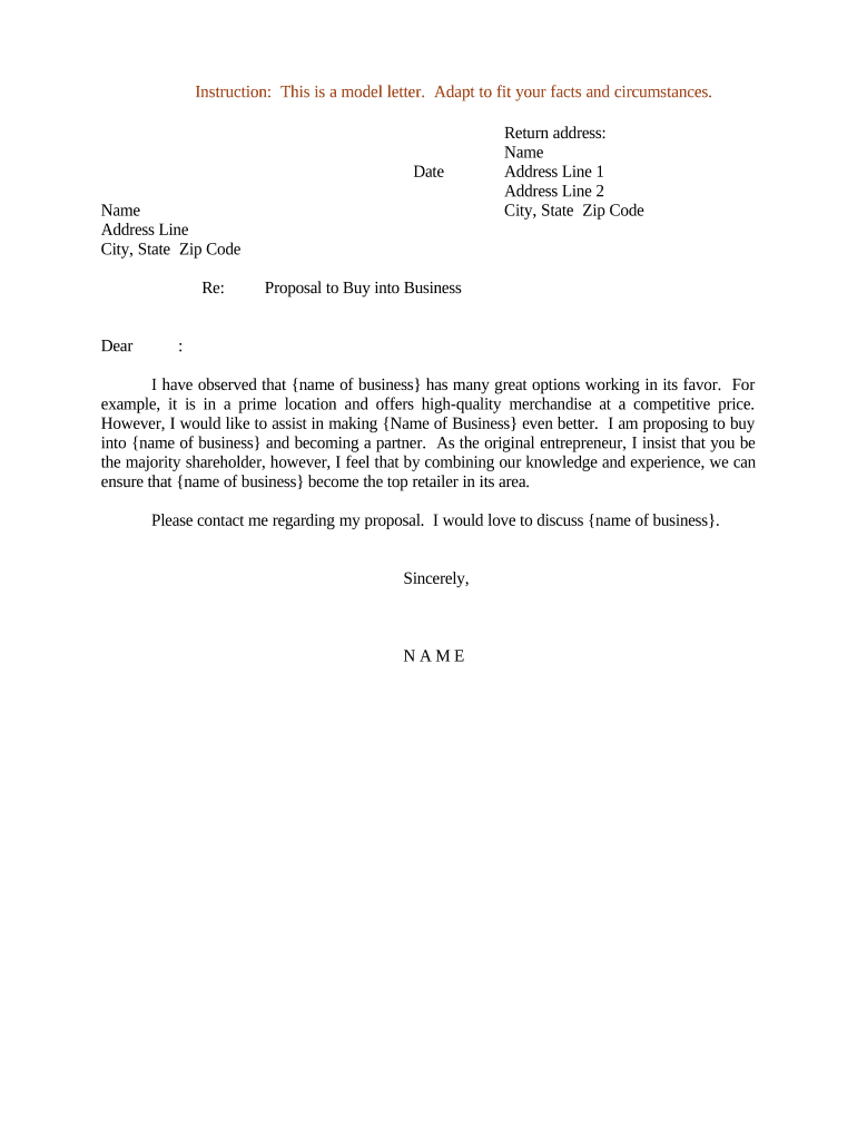 letter proposal Preview on Page 1