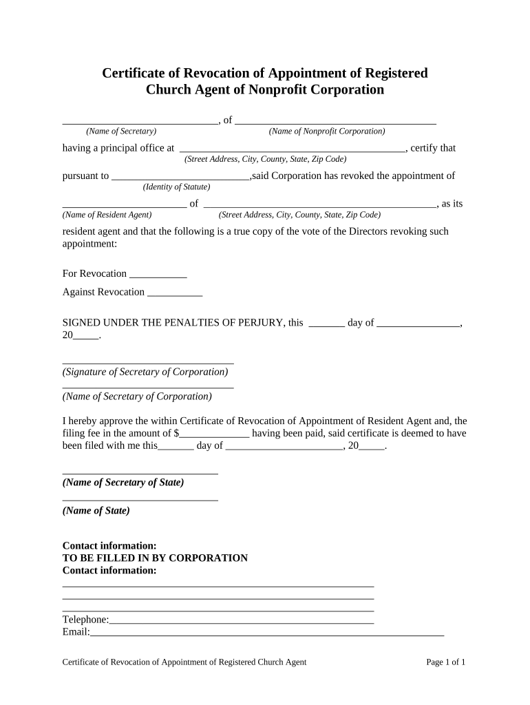 Church registration certificate Fill out & sign online DocHub