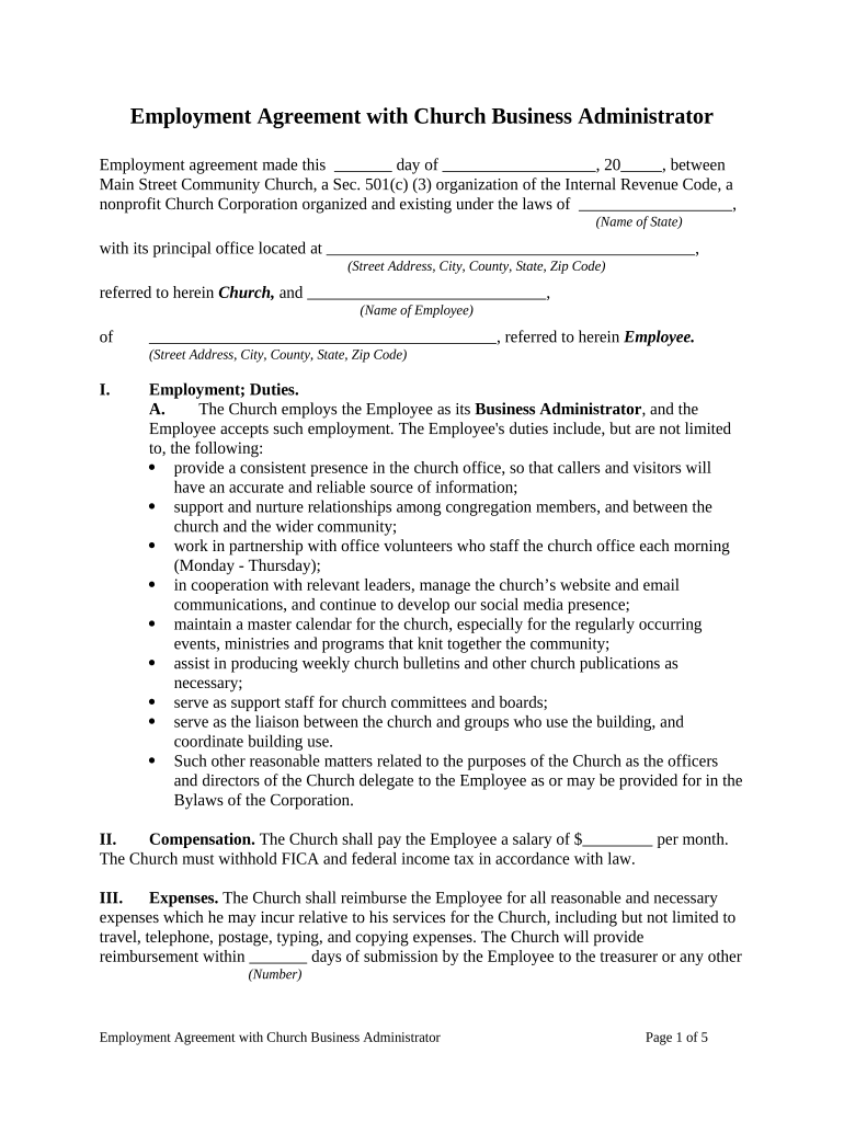 agreement with business Preview on Page 1