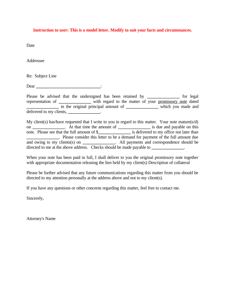 demand letter form Preview on Page 1