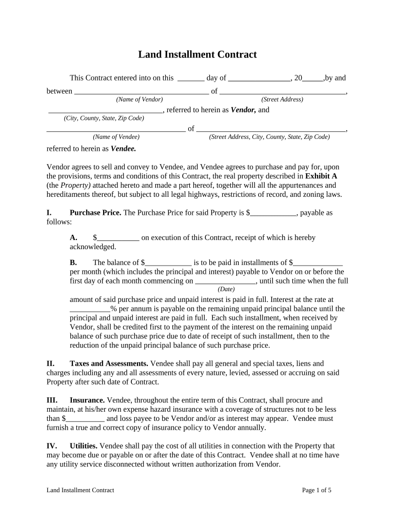 installment contract pdf Preview on Page 1