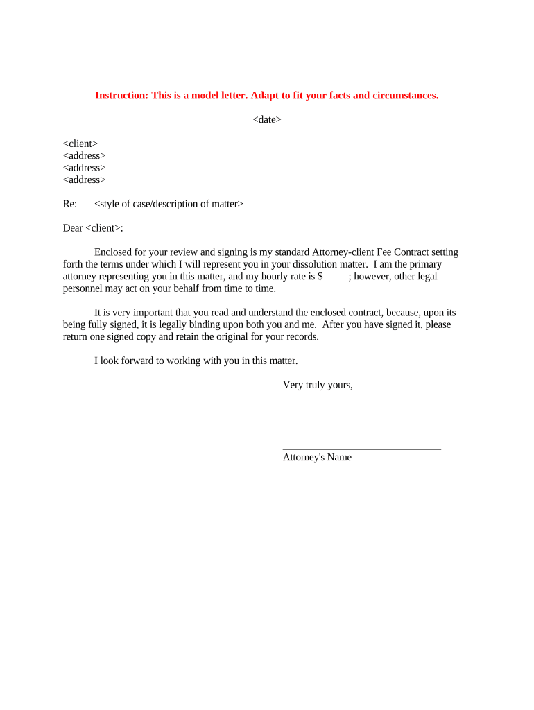 Attorney Client Letter Sample Doc Template PdfFiller