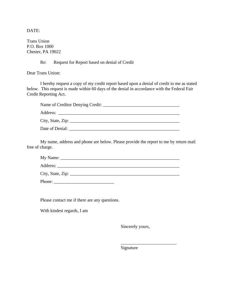 letter requesting report Preview on Page 1