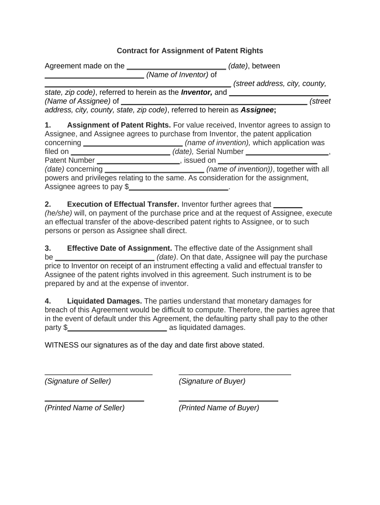assignment patent application