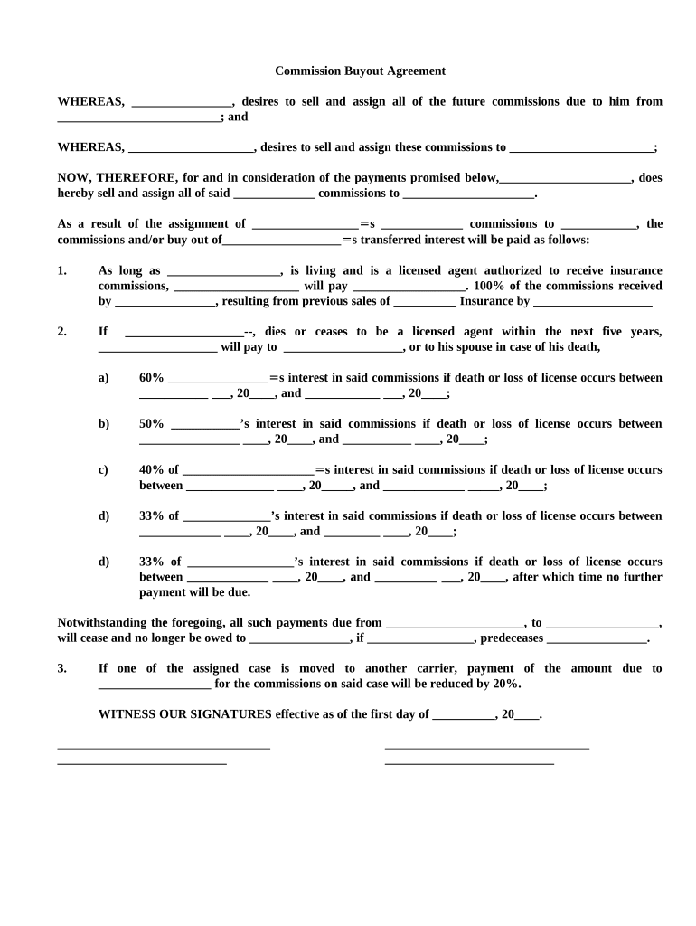 draw against commission agreement template Preview on Page 1.