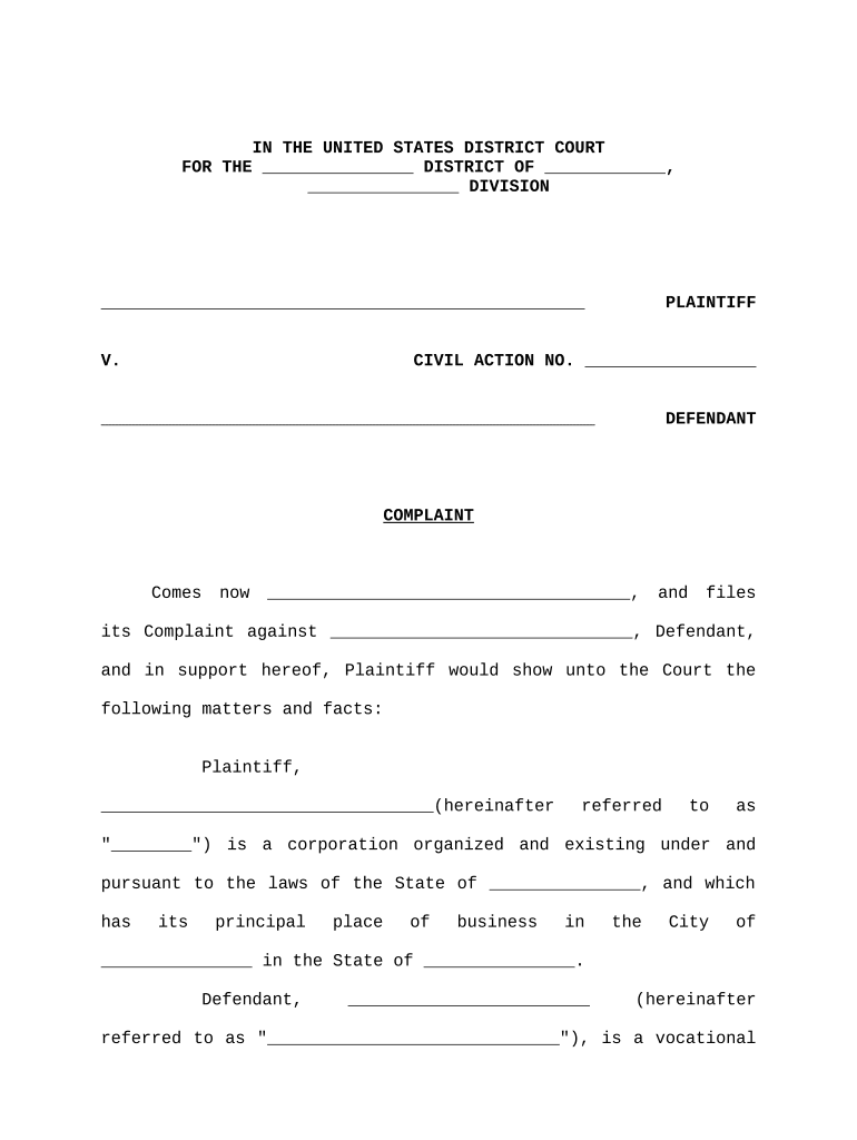 federal court matter Preview on Page 1