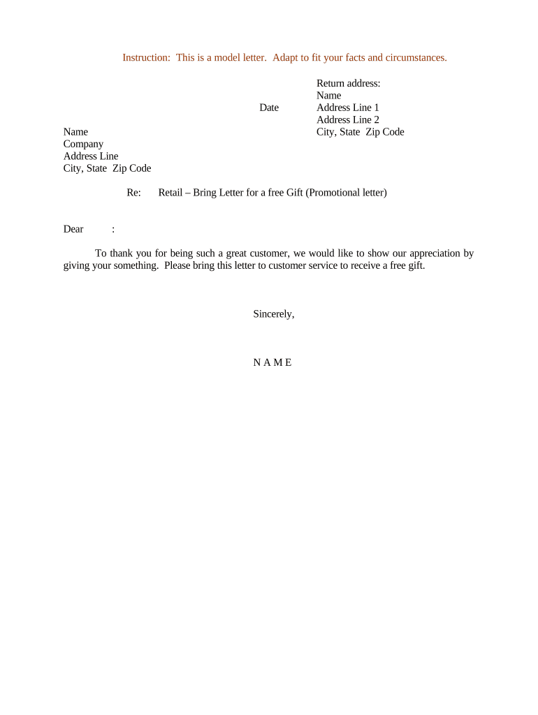virtual gift letter Preview on Page 1