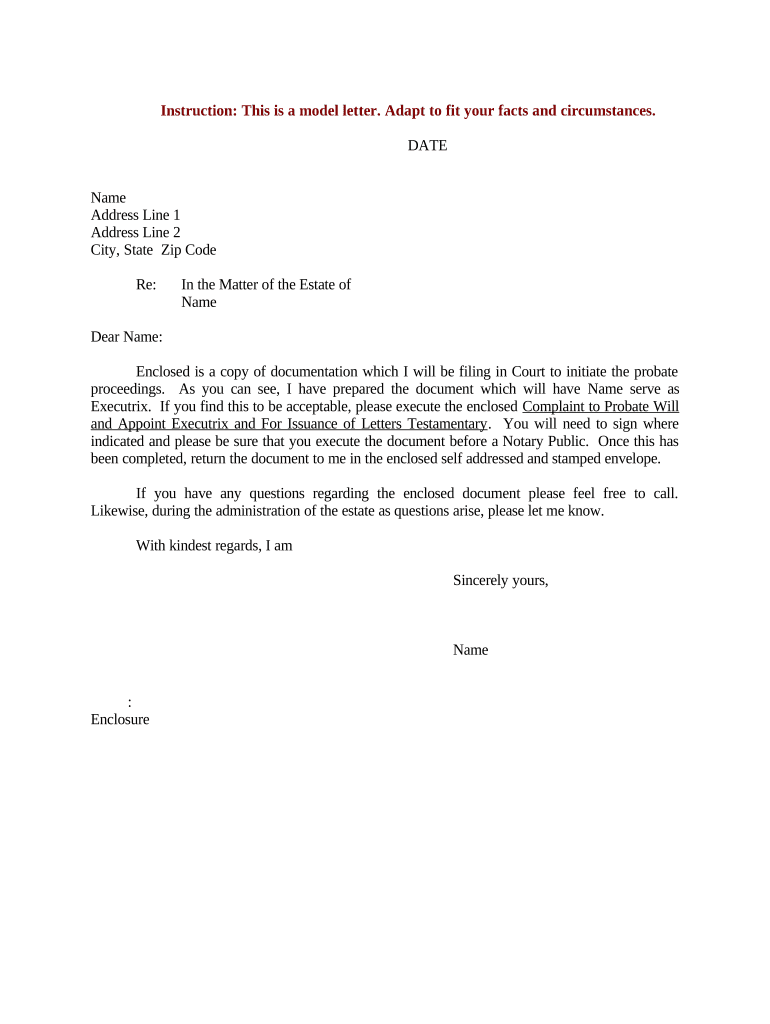 Probate estate form Fill out & sign online DocHub