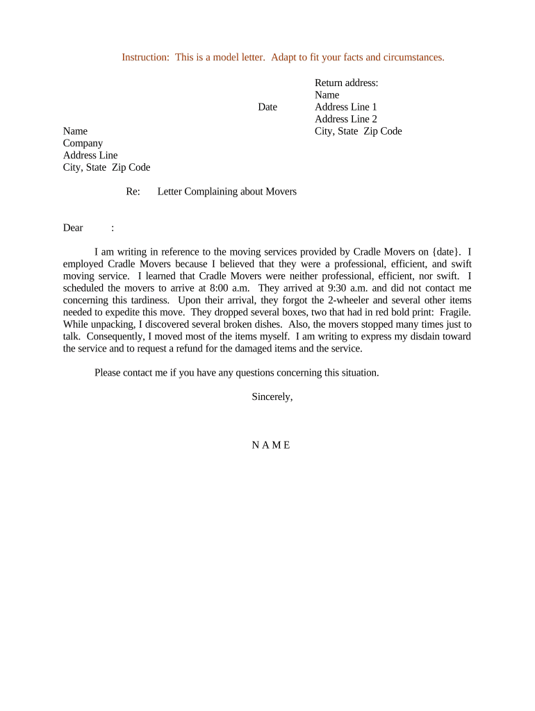 sample of complaint letter against a person with unprofessional behavior sample Preview on Page 1