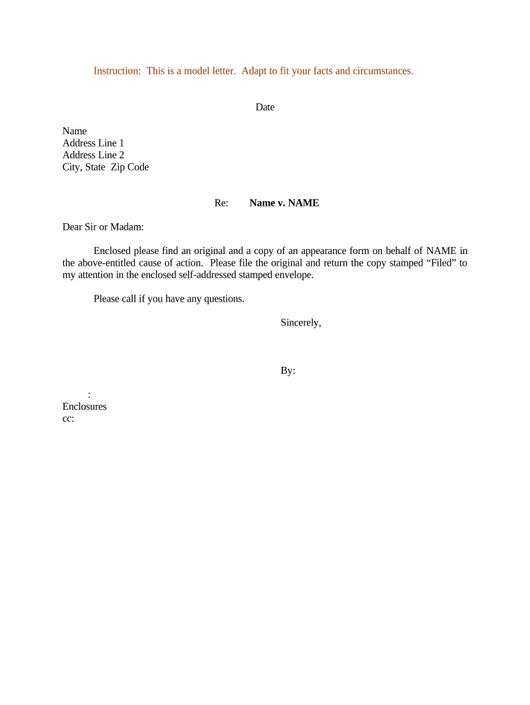 Appearance Doc Template PdfFiller