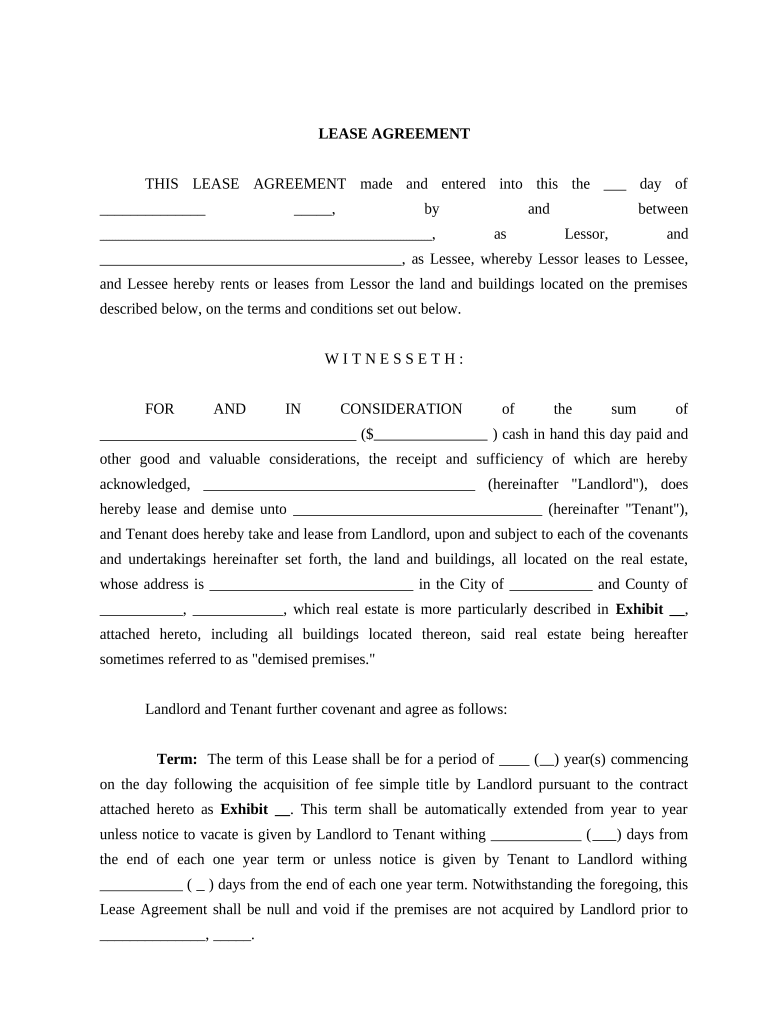 commercial lease form Preview on Page 1