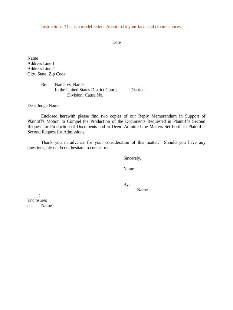 Letter To Judge Template Doc