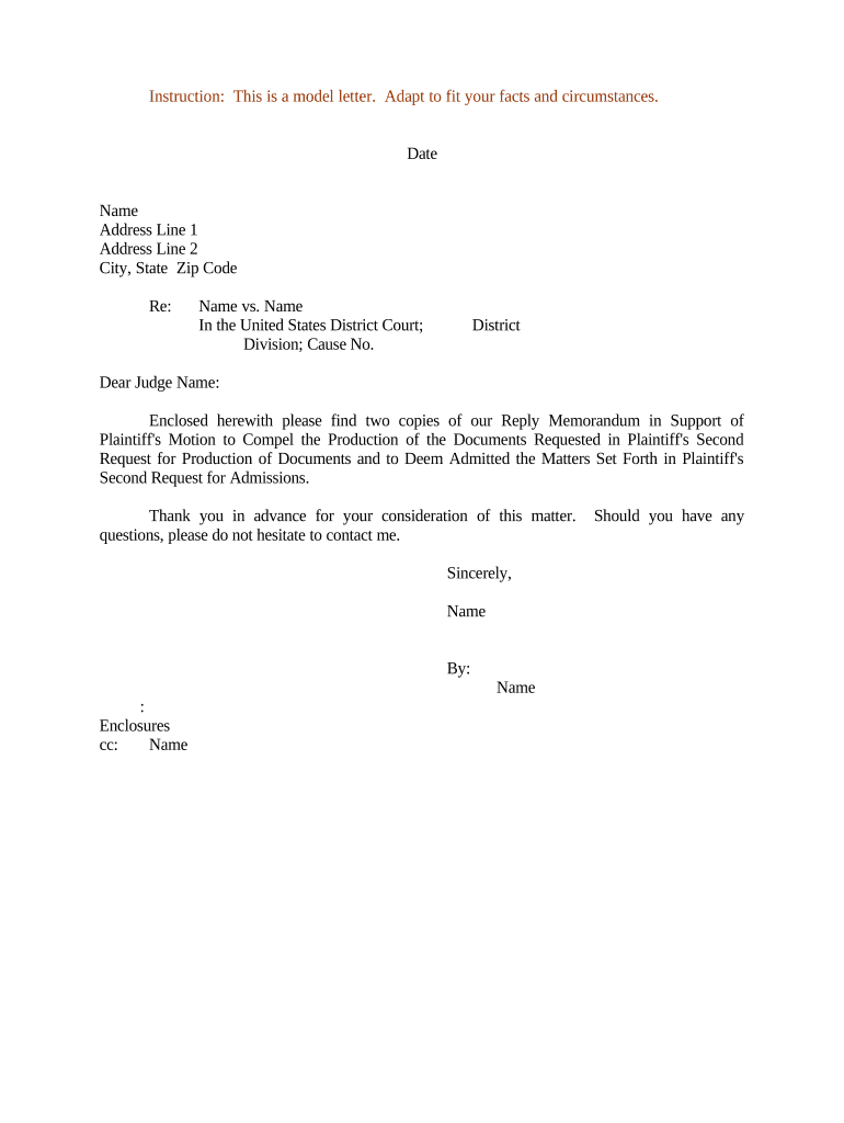 Letter To Judge Template