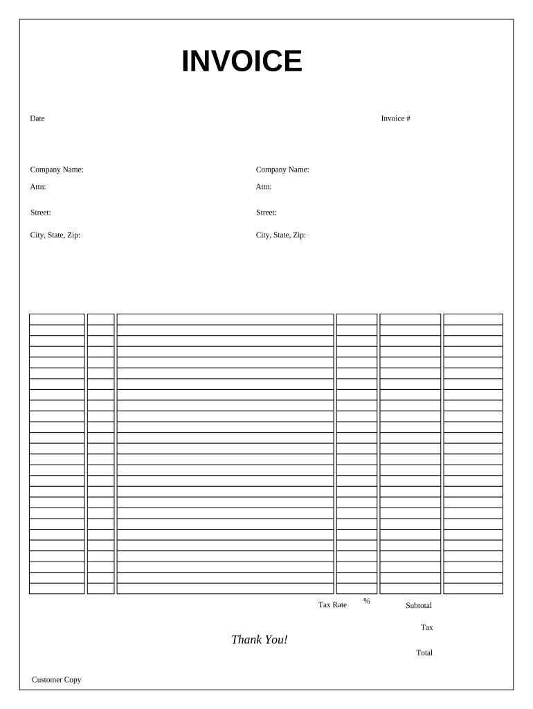 customs invoice Preview on Page 1