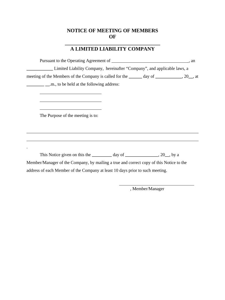 notice meeting members Preview on Page 1