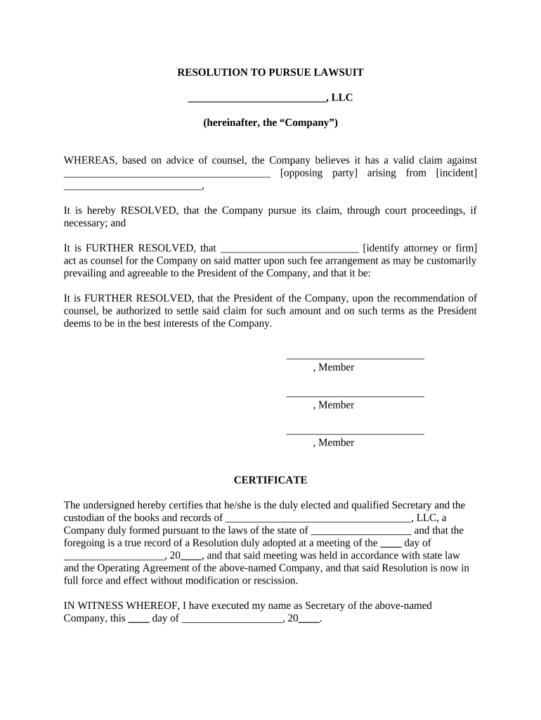 resolution lawsuit Preview on Page 1