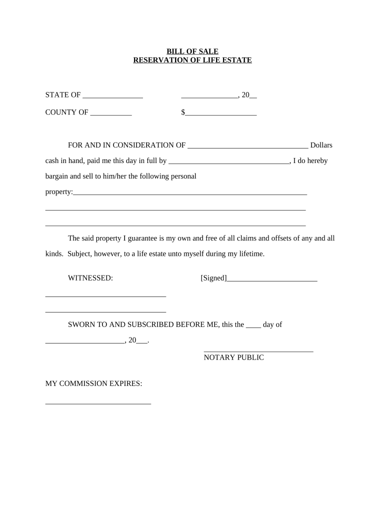 Bill sale property Fill out & sign online DocHub