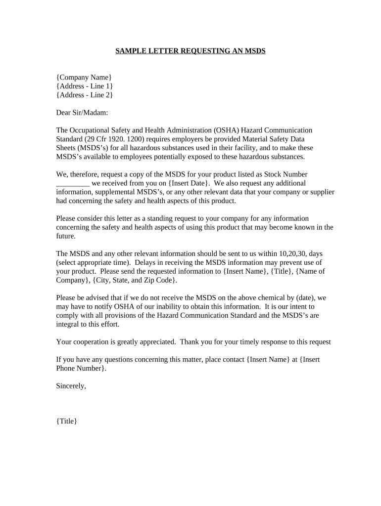 Letter Requesting Material Doc Template PdfFiller