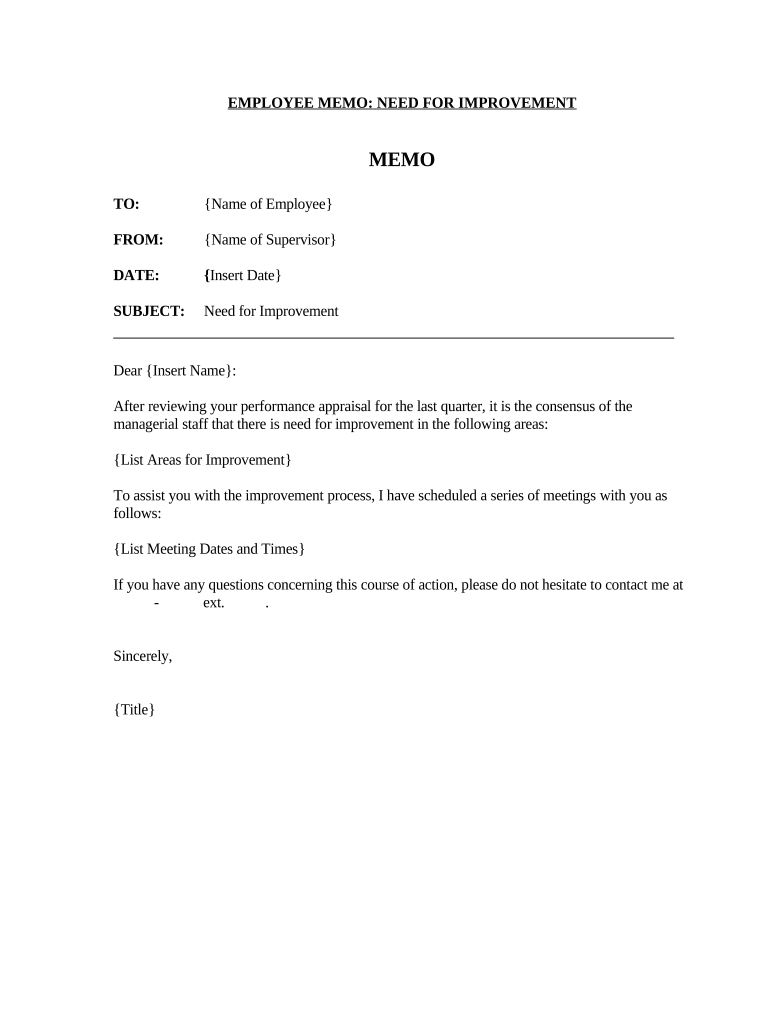 Employee Memo Template Doc Template PdfFiller