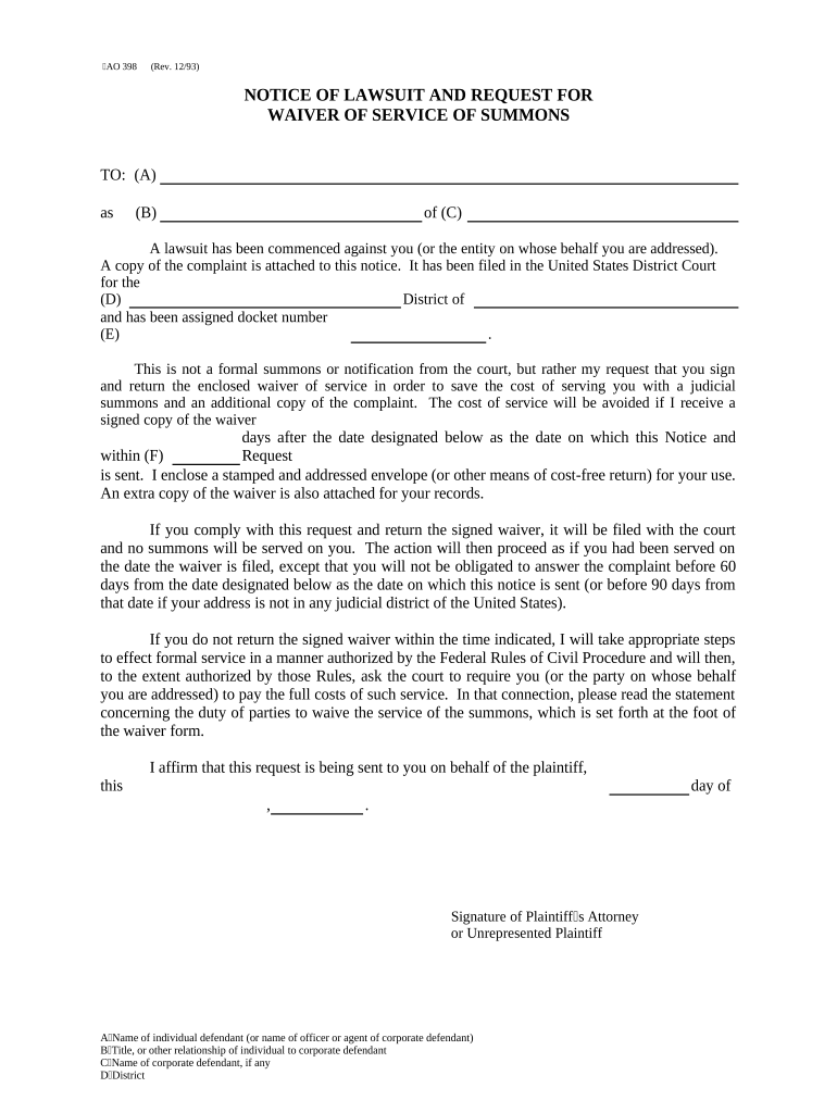 Notice District Court Doc Template PdfFiller