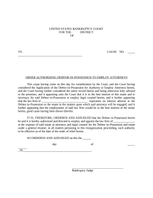 order authorizing