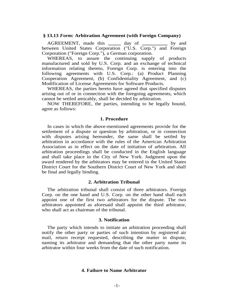 Arbitration Agreement With Foreign Company Fill Out Sign Online arbitration-agreement-with-foreign-company-fill-out-sign-online