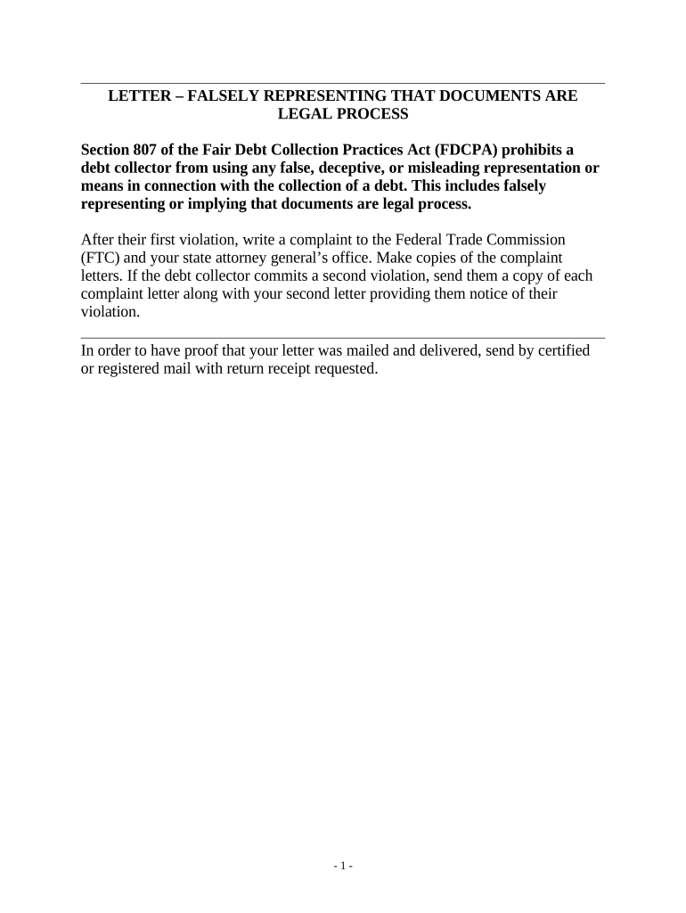 notice legal process Preview on Page 1