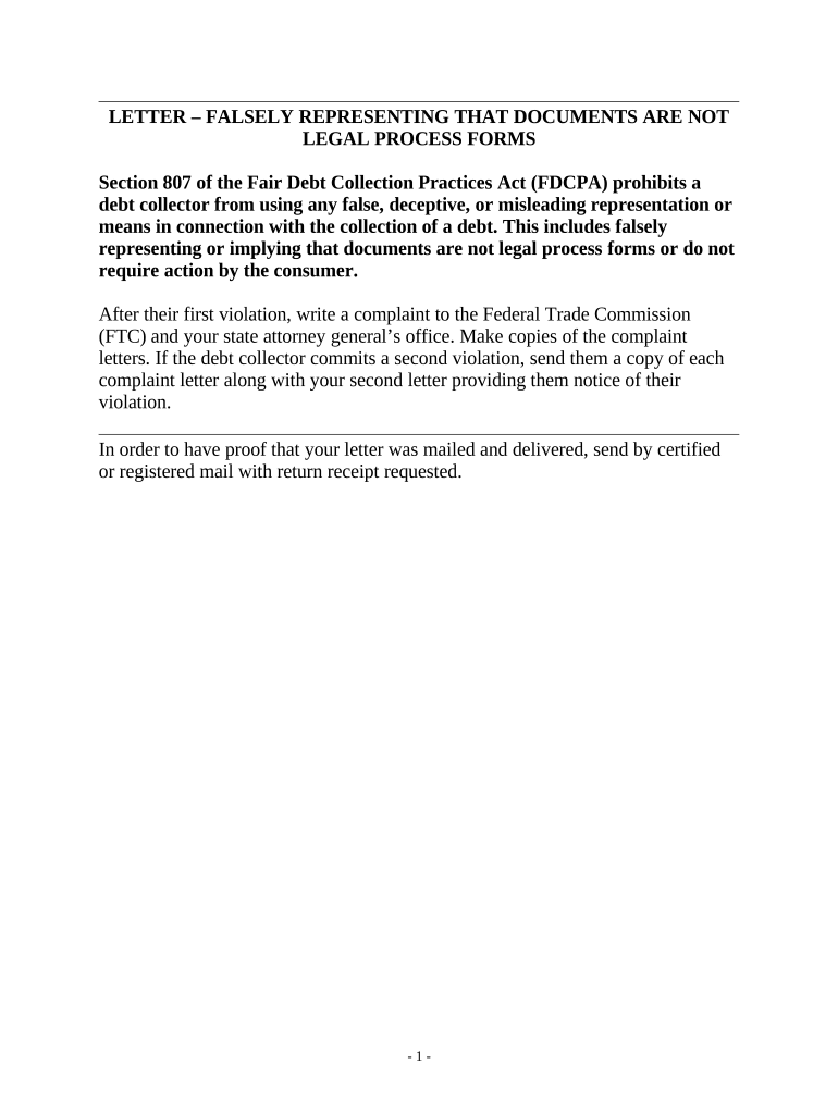notice of legal action Preview on Page 1
