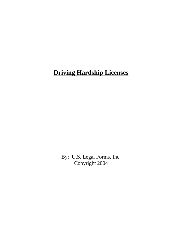 hardship license Preview on Page 1