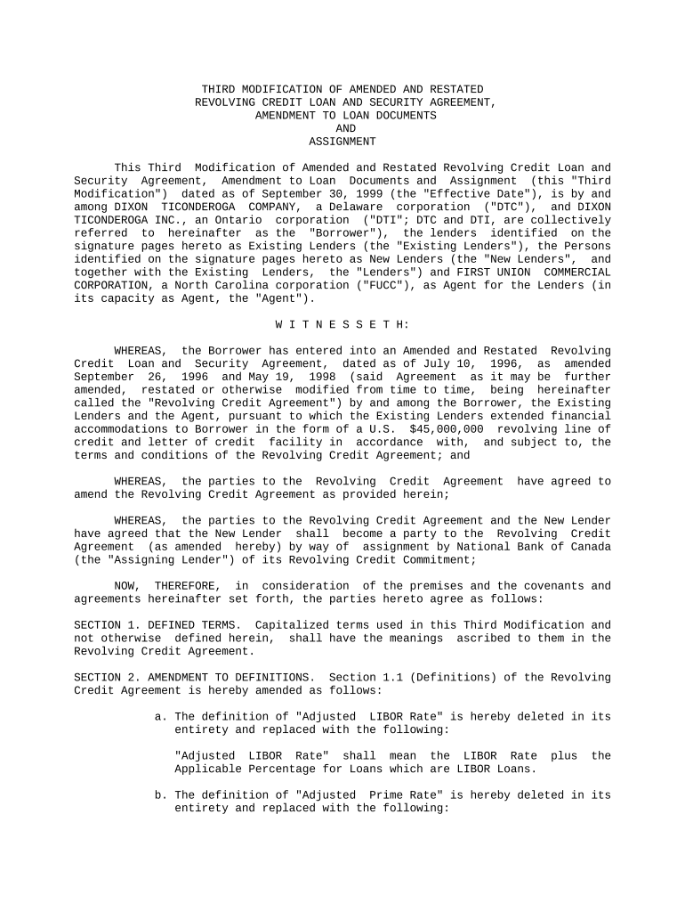 security agreement form Preview on Page 1