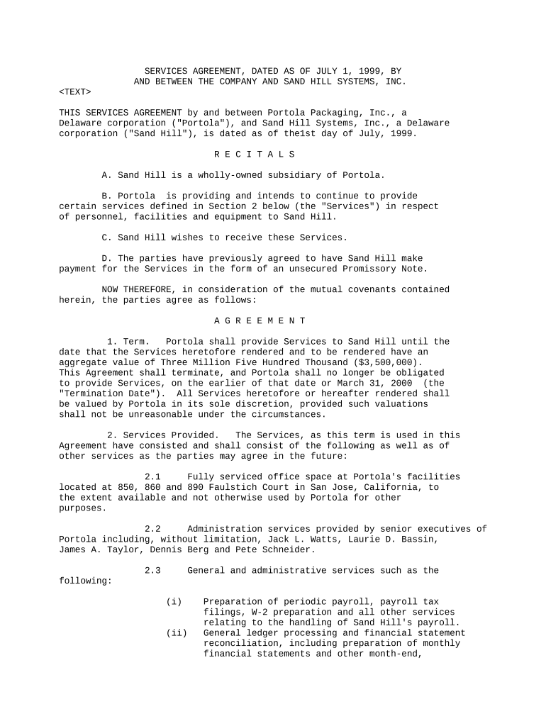 packaging agreement Preview on Page 1