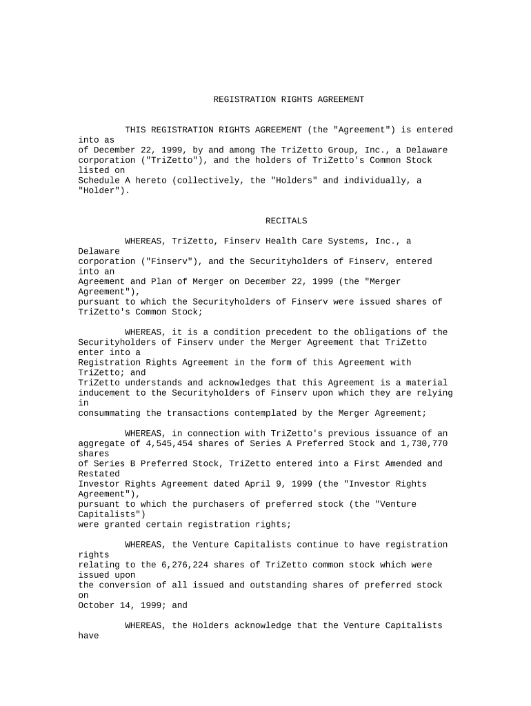 registration rights agreement Preview on Page 1